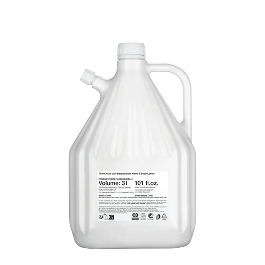 Think Act & Live Responsible · Loțiune pentru mâini și corp, Rezervă 3 l